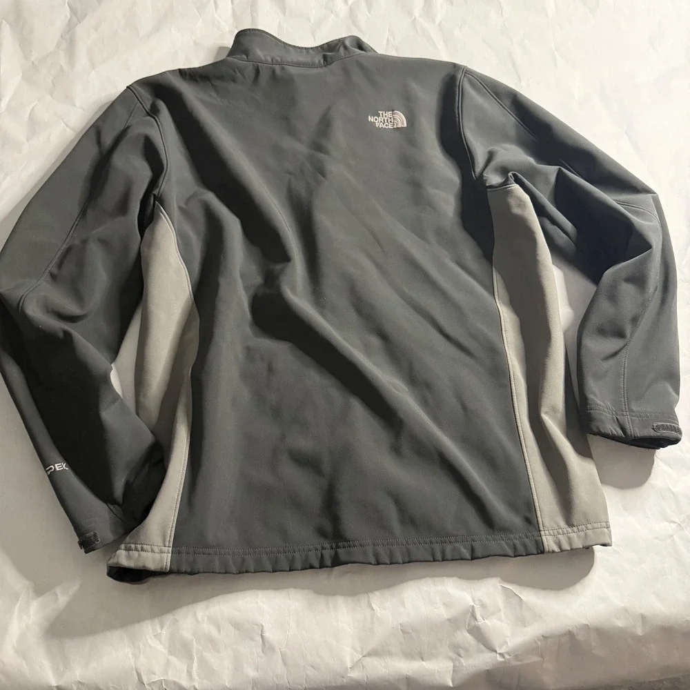 The North Face Apex Softshell Jacket Mens Full‎ Zip Gray Windbreaker Outerwear L